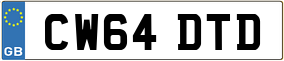 Trailer License Plate